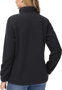 2024 chaqueta de invierno Polar suave con cremallera para mujer, chaqueta transpirable de algodón ligero con bolsillos estampados para exteriores, chaqueta de talla grande - Product Image 2