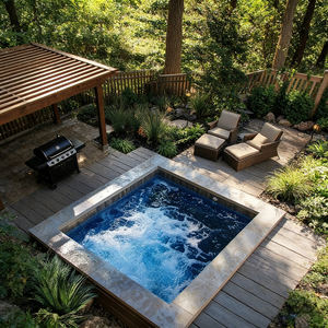 Piscine SPA en fibre de verre personnalisable avec jets puissants et système de filtration intégré, directement de l'usine - Product Image 6