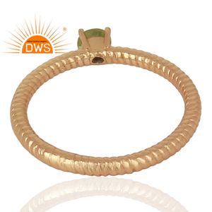 Best Selling Sterling Silver Rose Gold Plated Natural Peridot Gemstone <b>Statement</b> <b>Ring</b> Custom Jewelry Manufacturer - Product Image 4