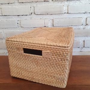Boîte en rotin avec couvercle, boîte de rangement artisanale, écologique, naturelle, décoration intérieure et extérieure, vente en gros du Vietnam - Product Image 5
