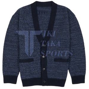 University Unisex <b>Cardigan</b> <b>Sweater</b> with Button V Neck Long Sleeve Knit for Winter Customizable Colours - Product Image 1