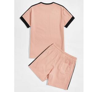 Conjuntos de Ropa para Niños, Camiseta de Algodón y Pantalones Cortos a Rayas, Conjuntos Cortos Casuales de Verano, Conjunto de Manga Corta para Niños, Exportación desde BD - Product Image 4