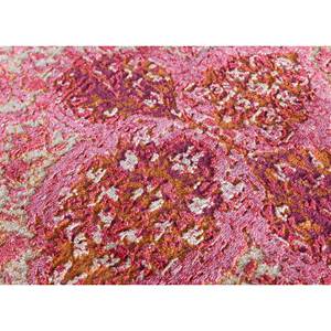 พรมขนสัตว์และไหมถักมือลายเมดัลเลียนสีแดงและสีส้ม รุ่น Kavi Free Verse สำหรับตกแต่งห้องนั่งเล่นในบ้าน Skrt-905 - Product Image 3