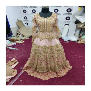 2022 vestido de novia paquistaní de alta calidad ropa musulmana tradicional con vestido Lehenga elegante traje de boda - Product Image 3