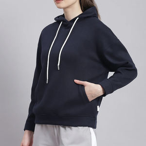 Sudadera con Capucha Larga para Mujer, Invierno, Transpirable, de Forro Polar, Ajustada, con Diseño Personalizado en la Parte Delantera, 100% Algodón - Product Image 2