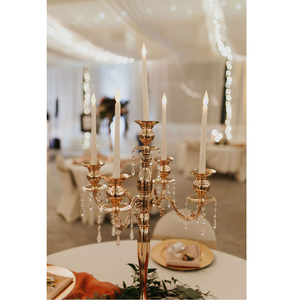 เชิงเทียนห้าแขนทำจากโลหะอะลูมิเนียมงานทำมือสไตล์คลาสสิกสไตล์อินเดียแบบกำหนดเองขนาดสำหรับตกแต่งบ้านงานแต่งงาน - Product Image 3