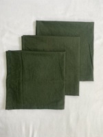 Serviette carrée artisanale 100% coton, unie, rustique, pour décoration de mariage, réutilisable, écologique, biologique, de luxe, moderne, pour table à manger
