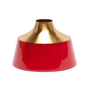 Jarrón de Metal de Diseño Único y Creativo Hecho a Mano, Decoración para el Hogar y Bodas, Jarrones Decorativos de Metal con Acabado en Dos Tonos - Product Image 1