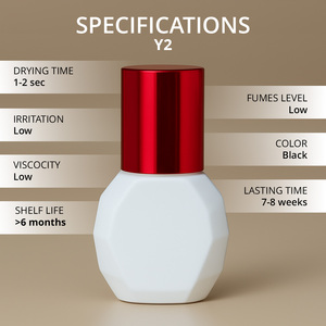 Colle à cils professionnelle à séchage rapide (0,3-0,5 sec) pour extensions de cils, marque privée premium, fournitures professionnelles pour cils en pack premium - Product Image 2