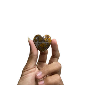 Piedra de Jaspe Brecciado Natural, Forma de Corazón Marrón, Tamaño Pequeño, Pulida a Mano, 4×4 cm, Cristal Curativo, Piedra Decorativa - Product Image 2