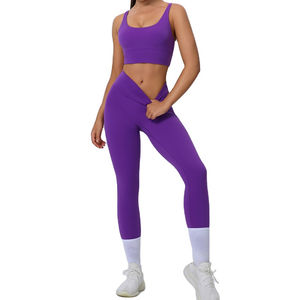 High Quality Seamless Women Yoga Set In Reasonable Price Hot Selling Spandex Polyester - Product Image 1