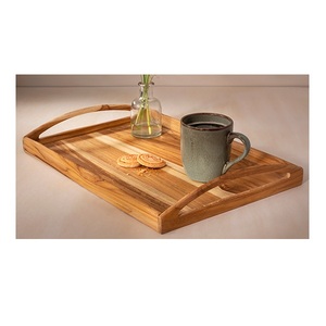 Vente en gros Plateau de service en bois pour boissons Offre Spéciale Poignée en gros Plateau en bois pour fête de mariage et restaurant Plateau de service - Product Image 2