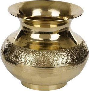 ทองเหลือง gangajal kalash/lota brass | Kalash สำหรับ pooja Temple gangajal lota (แพ็ค - Product Image 6