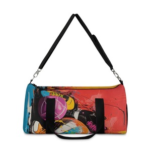 กระเป๋าดัฟเฟิลกระเป๋าผ้าฝ้ายสะพายไหล่กระเป๋าผ้าซักได้ลายดอกไม้กระเป๋าช้อปปิ้งชายหาดโยคะเป็นมิตรกับสิ่งแวดล้อม - Product Image 2