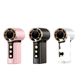 <b>Mini</b> Wearable Handheld <b>Fan</b> with LED Digital Display Foldable <b>USB</b>-C Rechargeable Portable for Car & RV Commute - Product Image 1