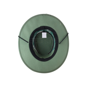 Sombrero de Safari de lona verde oliva, sombrero de viaje impermeable Unisex para adultos con banda trenzada, sombreros de Safari personalizados con etiqueta privada - Product Image 6