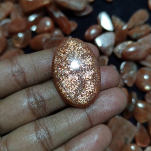 Pierre de soleil en cristal naturel de haute qualité AAA + pierre de soleil de feu naturelle de qualité Cabochon de taille libre pierre en vrac - Product Image 3