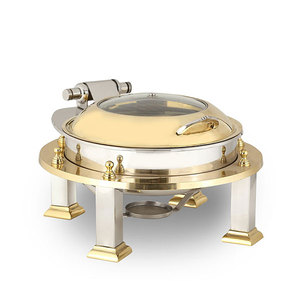 Service de traiteur au design exclusif Cuisine à domicile Service de traiteur Vaisselle Présentoir en métal Finition antique Réchaud - Product Image 1
