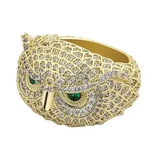 แหวนรูปนกฮูกประดับเพชรเลียนแบบเพชรแท้ ราคาโรงงาน เงินแท้ 925 ประดับมอยส์ซาไนต์ VVS สไตล์ฮิปฮอป สำหรับผู้ชาย - Product Image 3