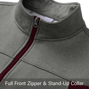 Ensemble de survêtement pour homme décontracté et athlétique, 2 pièces, confortable, style de vie sportif, jogging actif, col montant, taille plus, respirant - Product Image 3