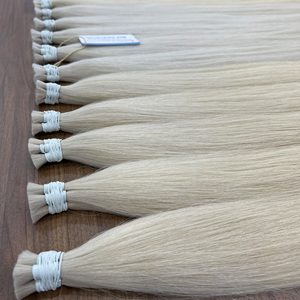 Extensions de cheveux humains Remy vierges soyeux de haute qualité en vrac, cheveux vietnamiens, toutes couleurs, sans nœuds, sans perte, en paquet - Product Image 1