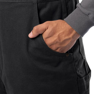 Peto de trabajo de alta calidad para hombre Mach 2, mono azul, negro y gris con rodillera, babero y soporte, estilo de traje desechable - Product Image 4