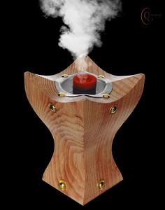 Brûleur d'encens en bois poli à la main avec un look élégant pour le yoga, la méditation, le spa et le soulagement du stress - Product Image 2