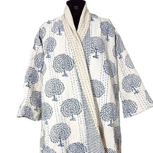 Kantha Jacket for Unisex Printed Fashion Handmade Long Sleeve Cotton Womens Wear Jackets - Product Image 1