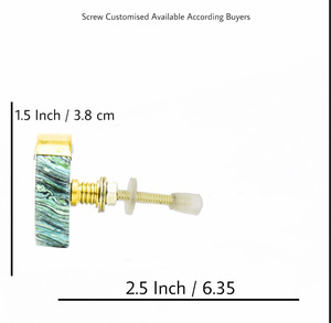 Perilla de piedra de Marvel para puerta de armario, perillas Y tirador para cajón, color verde Epic - Product Image 3