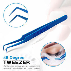 Pince à épiler professionnelle Kaamir pour extensions de cils, en acier inoxydable, anti-magnétique, pointe lisse, 10 mm, outil de précision à prix compétitif - Product Image 2