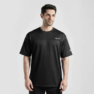 All in Jersey '26 (<b>Black</b>)-Oversized Short Sleeve Length - Product Image 1