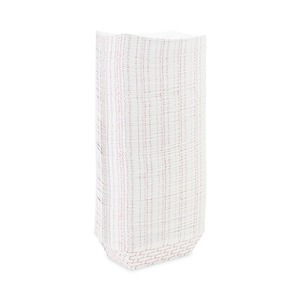 Boardwalk BWK30LAG300 3 Lbs. Capacity <b>Red</b>/White <b>Paper</b> Food Baskets 500/Carton for Food Trucks - Product Image 3
