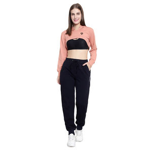 Sudadera con Capucha Larga de Forro Polar Casual para Mujer, Talla Grande, Estilo Crop Top, para Primavera, Venta al por Mayor OEM, Personalizada, de Alta Calidad - Product Image 1