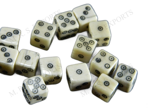 Dés polyédriques luxueux à cinq faces fabriqués en os de buffle et de chameau - Product Image 4