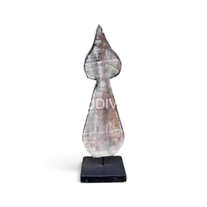 Escultura Tribal Tallada a Mano de Budivis, de Bali, sobre Base para Mesa, para Decoración Rústica y Étnica del Hogar - Product Image 3