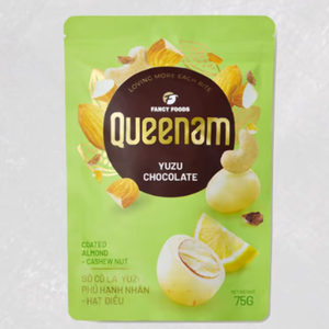 OEM HALAL Premium Dragée 75G Yuzu Chocolat Enduit Amande Noix de Cajou Bonbons Queenam En Vrac Vente en Gros - Product Image 1