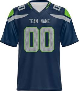 Maillots de football américains personnalisés de haute qualité, vierges pour sublimation, légers, pour l'entraînement - Product Image 4