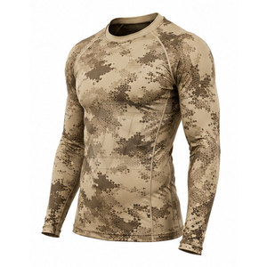 T-shirt de compression athlétique à manches longues pour homme, personnalisable par sublimation, pour la gym, le fitness, la course et l'entraînement. - Product Image 3
