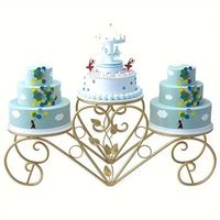 Support à gâteau en acier inoxydable, design moderne et écologique, avec couleur et forme personnalisables pour présentoirs de desserts en forme de grande roue