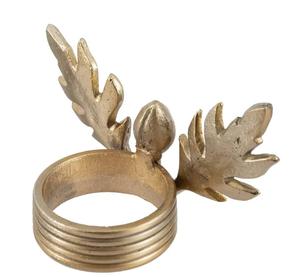 Rond de serviette feuilles d'or best-seller et belle pièce maîtresse anneau de serviette de table boucle mariage noël - Product Image 3