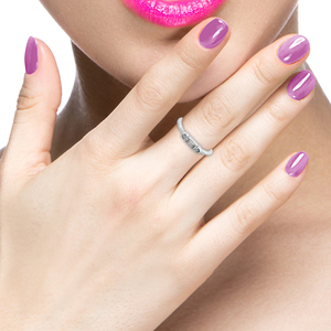 ของแข็ง925เงินเหลี่ยมเพชรแหวนผู้หญิงทำด้วยมือสีน้ำตาลเครื่องประดับเพชรออกแบบที่ไม่ซ้ำกัน - Product Image 6