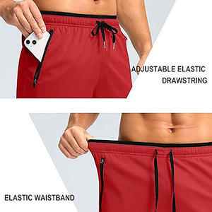 Women's Regular Fit Lightweight Seamless Hip Hop Gym Basketball Custom Mesh Red <b>Shorts</b> - Product Image 3