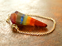 Natürlicher Sieben-Chakra-Edelstein-Liebesstab, handgefertigter, facettierter Heilkristall für Dowsing, seltener handgefertigter Kristall