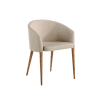 Chaise de salle à manger en bois de style nordique meubles de salon de chaise de coquille naturelle pour le restaurant d'hôtel