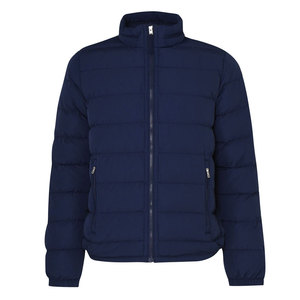 Chaqueta de plumón ligera acolchada para hombre, con cuello alto y cremallera completa, para invierno y actividades al aire libre. - Product Image 1