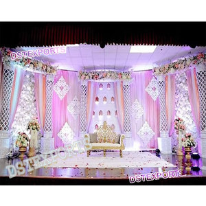 Piliers de Palazzo de rêve Scène de mariage Magnifique Palazzo Pilier Scène de mariage Bollywood Pilier de cristal Scène de mariage - Product Image 1