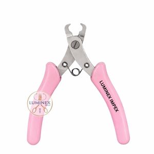 Precision Flush Wire Cutters for Jewelry Making High Quality Stainless Steel Craft Nippers with Spring Handle Pink Light Weight - Product Image 1