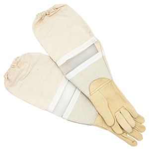 Gants de travail d'apiculture au miel Gants d'apiculture à manches longues Anti piqûre d'abeille Gants de sécurité en toile entièrement en cuir de vachette - Product Image 4