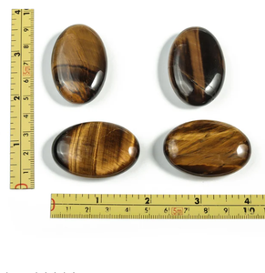 หินตาเสือสีเหลืองขัดเงาธรรมชาติคริสตัลบำบัดหินปาล์มล้มลุกสำหรับตกแต่ง - Product Image 3