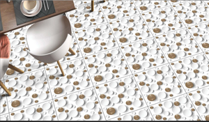 Baldosas de cerámica de porcelana de 600X600 MM de alta calidad con acabado mate con 3D y estilo Book Match para aplicaciones de suelo y baño - Product Image 2